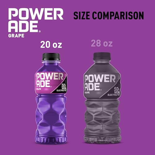 Image of POWERADE Sports Drink Grape, 20 Ounce (Pack of 8) | Sport Beverage Enhanced with Electrolytes | 50% More Electrolytes vs. the Leading Sports Drink (per 12oz serving)*