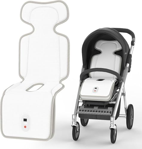 Baby Stroller Cooling Pad with 2 Built-in Blower Up to 10H MAX 10...