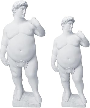 Fat David Statue Creative Handicraft Resin Sculpture Naked Naked Man Body Artist Home Decoration Sketch Practice Small