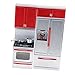 Produktbild B Blesiya Rot Kinderküche Spielzeug Set inkl. Topf und Pfannen + Mikrowelle + Geschirrspüler + Spüle + Küchenschrank und andere Zubehör