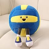 Funny Volleyball Pillow with Legs – Cute Stuffed Animal Toy for Boys Girls, Volleyball Throw Pillow Gift for Room Decor, Couch or Bed (Dark Blue Volleyball 11 Inch)