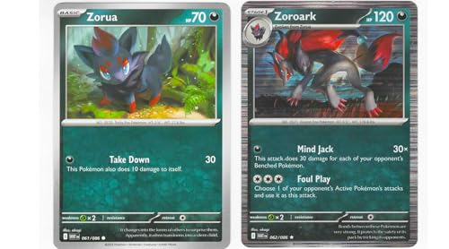 Zoroark 062/086 - White Flare - Pokemon Evolution 2 Card Lot