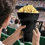 Generisch Snack and Drink Cup, 2-in-1 Reusable Snack Bowl Drinking Cup with Straw, Drinks and Food Container for Travel, Milk, Tea, Juice, Sweets, Chips, School, Camping - Image 2