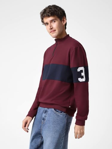 Image of Urbano Fashion Men's Cotton Color Block Sweatshirt