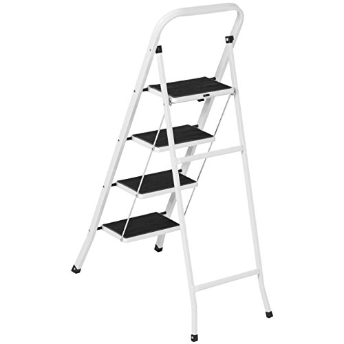 Best Choice Products Portable Folding 4-Step Ladder w/Hand Rail, 300lb Capacity