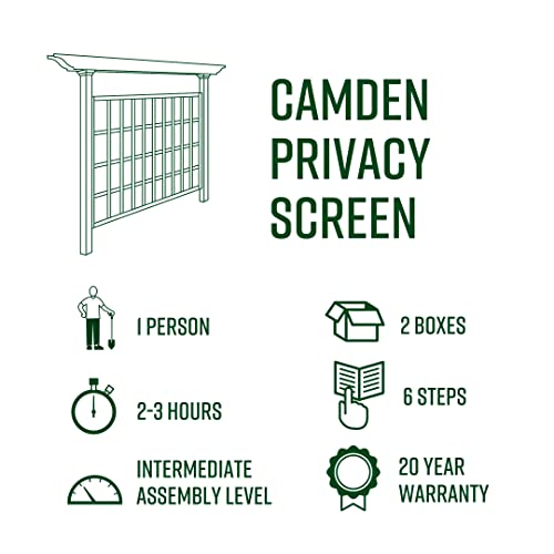 Camden 80"W X 90"H Vinyl Privacy Screen #TOP3
