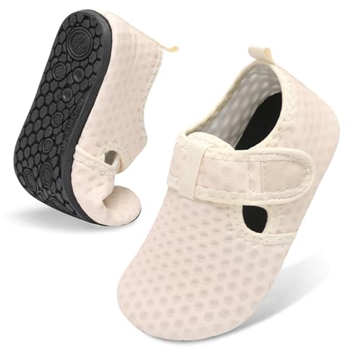 Image of LeIsfIt Kids Water Shoes Girls Boys Quick Dry Aqua Socks Breathable Swim Shoes Non-Slip Barefoot Socks for Beach Surf