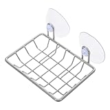 Fixation pratique par ventouse : la conception unique de la ventouse permet une fixation facile et sécurisée sur des surfaces lisses, offrant un espace de rangement supplémentaire dans votre cuisine ou votre salle de bain, support pour salle de bain, porte-éponge de cuisine