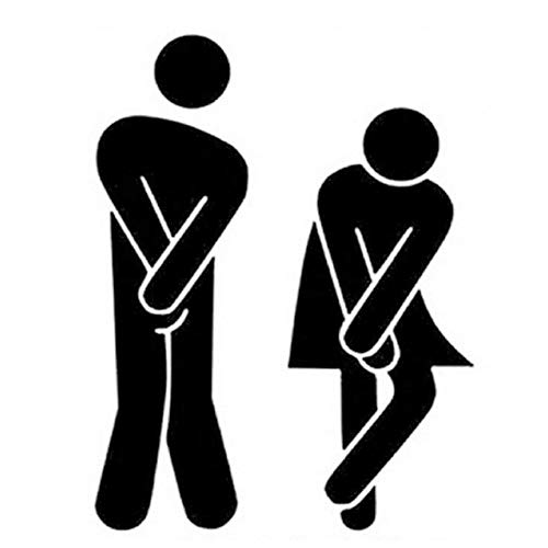 OYEFLY DIY Removable Man Woman Washroom Toilet Bathroom WC Sign, Door Accessories Wall