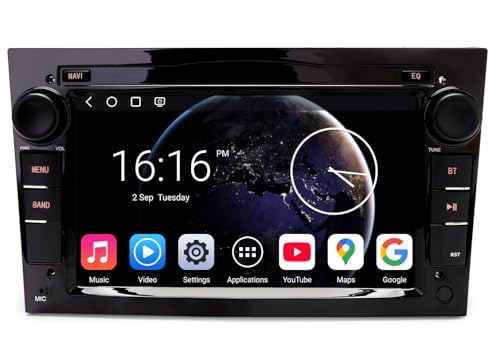 4GB+64GB Android 14 Qualcomm Radio Coche con Pantalla Táctil Estéreo para Opel Corsa C/D Astra H Zafira B Combo Vivaro Bluetooth 5.1 CarPlay Android Auto DSP A2DP SWC WiFi Canbus