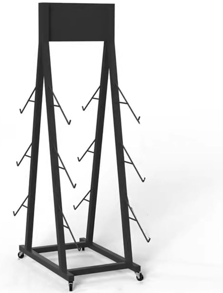 Floor-standing Skateboard Rack Snowboard Display Stand, Home Gym Garage Shop Organize Holder, Metal Storage Shelves For Deck Longboard Snowboard ( Color : Black , Size : 30x55x80cm/11.81x21.65x31.49in