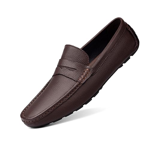 MWX Men's Dress Loafers Black Mens Loafers Casual Slip on Shoes Fashion Soft Lightweight Boat Shoes