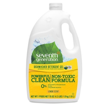Seventh Generation Auto Dishwasher Gel - Lemon - Case of 6 - 70 oz.U.S. EPA Safer Choice[Amazon-developed Certification] Compact by Design