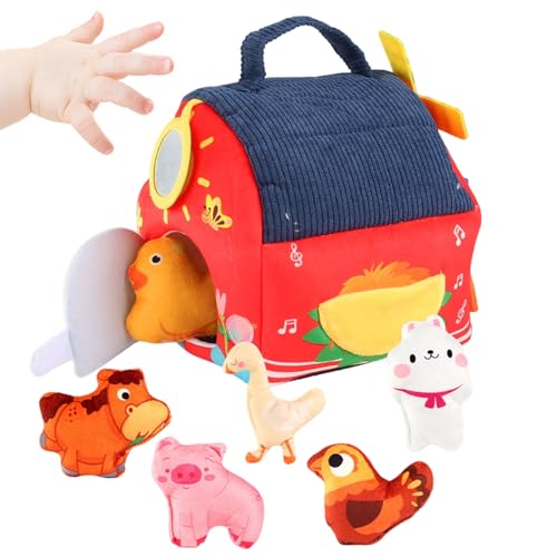 Genérico Juguete De Peluche De Granja para Bebés,Set De Juego Educativo E Interactivo con Animales De Peluche - Animales De Granja con Caja Transportadora | para Niños, Niñas, Familia, Genérico Juguete De Peluche De Granja para Bebés,Set De Juego Educativo E Interactivo con Animales De Peluche - Animales De Granja con Caja Transportadora | para Niños, Niñas, Familia,