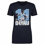 500 LEVEL Jeremy Doku Manchester City Shirt for Women - Jeremy Doku Manchester City Bold Number WHT (Navy, Small)
