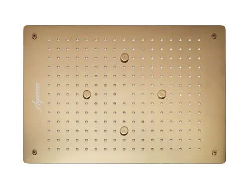 2 inlet rain and mist shower SS304 Ceiling Shower (13 x 19 Rain + Mist) (GOLD)