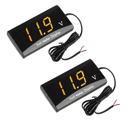 2PCS Yellow 8V-150V Digital Voltmeter LED Display Panel Meter