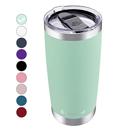 20oz Stainless Steel Vacuum Insulated Tumbler, Double Wall Insulated Travel Mug with Splash-Proof