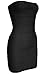 KMystic Strapless Tube Dress and Pencil Midi Bodycon Skirt in One (Black)
