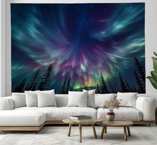 Tapisserie aurore boréale pour créer une ambiance apaisante