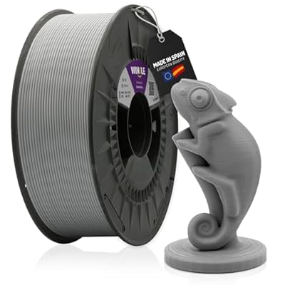 WINKLE FEED YOUR PRINTER - WINKLE Filamento PLA Mate Gris Humo | Filamento Impresora 3D | Filamento PLA 1 75mm 1kg | PLA Gris | Superficie Mate | Impresoras FDM 3D | PLA Matte | Bobina 1kg