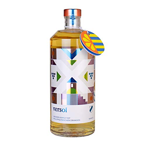 Laux Versol Bianco - Premium Weißer Wermut mit mallorquinischen Orangen - Lieblich, Süße Noten & Mildes Aroma - 18% Vol. & 0,75 L