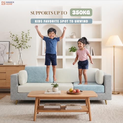 Image of Nuvola Premium Latex Fabric Sofa | 3, 4 & 5 Seater Options | 2 & 3-Toned Variants | Ultra-Soft Deep Seating Comfort | Modern Living Room Sofa | 3-Year Warranty