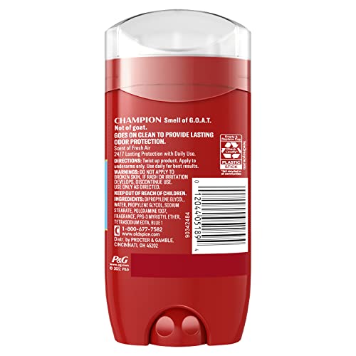 Old Spice Aluminum Free Deodorant for Men, 24/7 Odor Protection, 24/7 Freshness & Lasting Scent, Champion with Fresh Scent, 3.0 oz (Pack of 3) - image 7