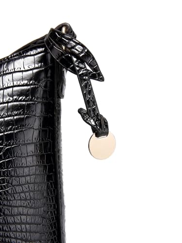 Shoulder Crocodile Flat Handbags for Women trendy Ladies Bag Crocodile PU Leather Crossbody Purse with Strap4