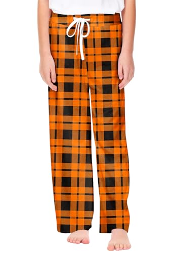 Image of Remimi Girl Boy Plaid Pants Drawstring Summer Casual Loose Bottoms 5-14 Years