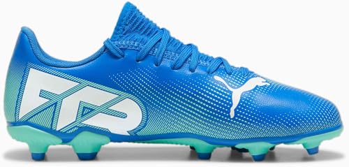 PUMA Terreno artificial firme Future Match para crianças, Hyperlink Blue-mint-puma branco, 13 Big Ki