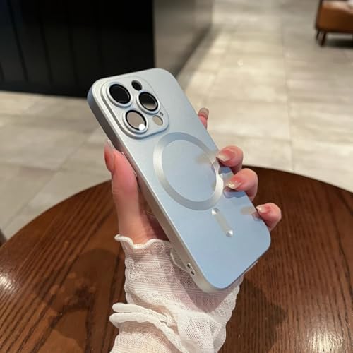 Étui de luxe iPhone 15 Plus coque magnétique souple compatible chargement sans fil