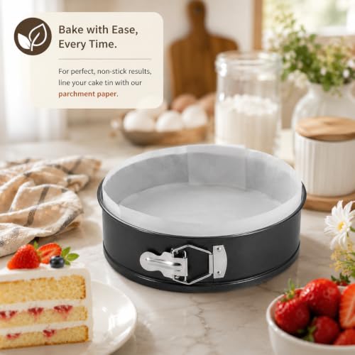 Image of PureBake 4 Inch Non-Stick Round Cake Pan - Teflon Coated, Carbon Steel Mini Baking Pan for Cheesecakes, Pies, Quiches, and Small Desserts - Oven & Microwave Safe (4-inch Cake Tin - Pack of 2)