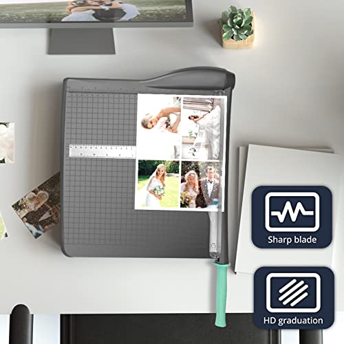 Fucdtefc 12 Inch Guillotine Paper Cutter For Cardstock Photo Picture, Office Products Classroom Paper Trimmer Heavy Duty, Small Paper Slicer Straight Edge Cutter #TOP4