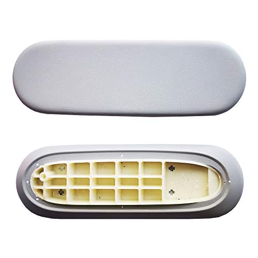 Arm Pads kepsar ersättning för Herman Miller Sayl kontorsstol, fast armstöd, ljusgrå vinyl (1 par)