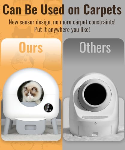 Self Cleaning Litter Box -110L Automatic Cat Litter Box Self Cleaning, All Litter Can Use, with 1 Roll Garbage Bags and Mat, App Control, White. 6 Self Cleaning Litter Box -110L Automatic Cat Litter Box Self Cleaning, All Litter Can Use, with 1 Roll Garbage Bags and Mat, App Control, White. - Image 4