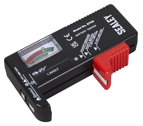 Sealey Multipurpose Battery Tester, AAA, AA, C, D, 9V, 1.5V Button Cell Batteries, Analogue - BT05