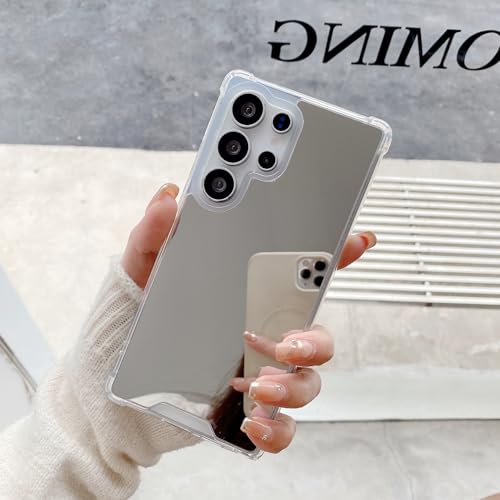 Coque miroir Samsung S25 Ultra protection antichoc photo fille