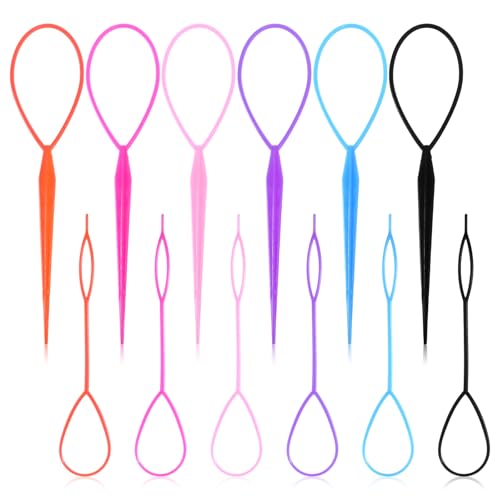 12 Stück Flechthilfe Haare Haar Schwanz Twister Frisurhilfe Hair Twister Haargeflecht Werkzeug Dutt Styler Haartwister Zopfhalter Schnell Spiral Flechten DIY Haar Styling Aid Werkzeug für Frauen