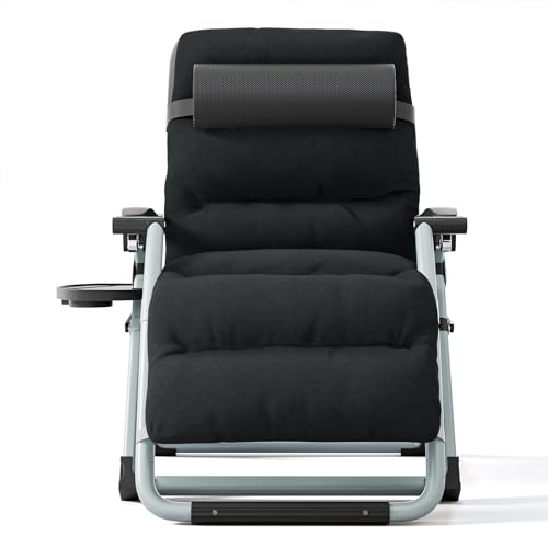 Garden Chair CNOPT MACTEP Extra Wide Sun Lounger Zero Gravity Chair with Removable Headrest...