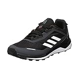adidas Unisex Kinder Terrex Agravic Flow Primegreen Trail Running Shoes, Core Black / Crystal White / Solar Red, 39 1/3 EU
