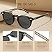CARFIA Retro Acetate Polarized Sunglasses for Men UV Protection, Fashion Vintage Round Sunnies with Gold Filigree CA5506