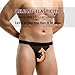 Kinizpl Men's Jockstrap Sexy Thongs Underwear Mesh Glossy G String Male Athletic Thongs Bikini Briefs Jock Strap Athletic Supporters Brown