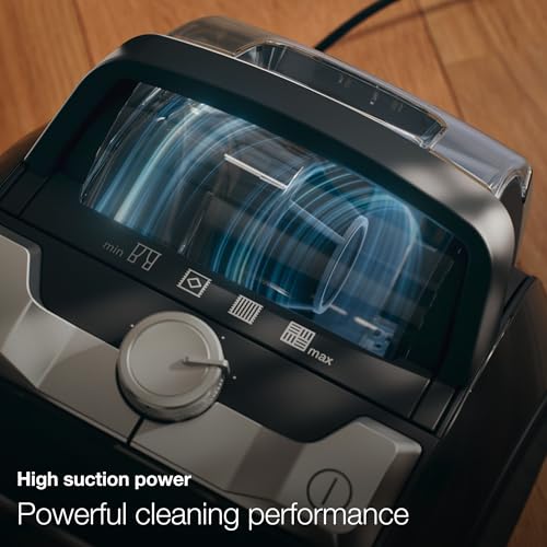 Miele Boost CX1 - Bagless Canister Vacuum Cleaner, Lightweight, Compact and Corded with Vortex Technology and Hygiene AirClean Filter, in Grey/Blue