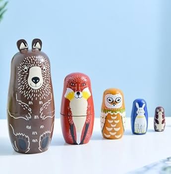 ロシア雑貨☆マッシュルームBox(2個)サーカス道化師 オリガ新作マトリョーシカ ロシア雑貨店マリンカ / ガリーナ・チェーホワ作 マトリョーシカ