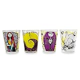 Silver Buffalo NB110864 Disney Nightmare Before Christmas Mini Glasses (4 Pack), Multicolor