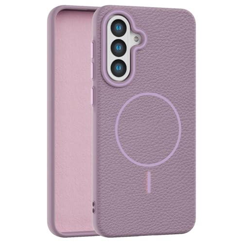 Coque Samsung Galaxy A36 Magsafe silicone antichoc violet silicone souple Callyue