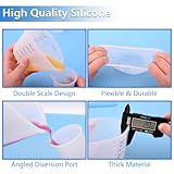 Silicone Measuring Cups, 500ml & 250ml Large Reusable Resin Measure Cup, 6 Pcs Silicone Mixing Pouring Cups for Epoxy Resin, Casting Molds, Jewelry Making, DIY, Arts and Crafts - Image 2