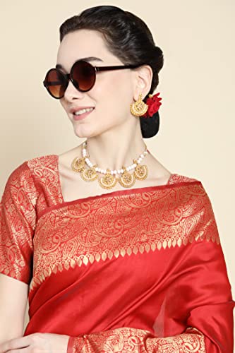 Image of Avantika Fashion Women's Classy Kanjivaram Soft Lichi Silk Banarasi Saree With Blouse Piece
