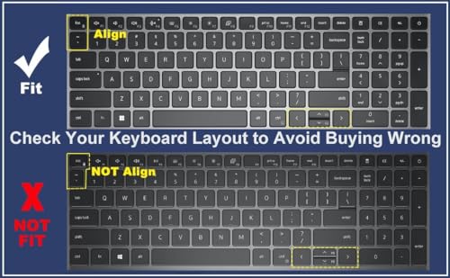 Image of Colorful Keyboard Cover for Dell Precision 3560 3561 3570 3571 3580 3581 3590 3591 / Dell Latitude 5550 5540 5520 5521 3540 3550 2025-2022 15.6 inch Laptop Keyboard Protective Cover Skin